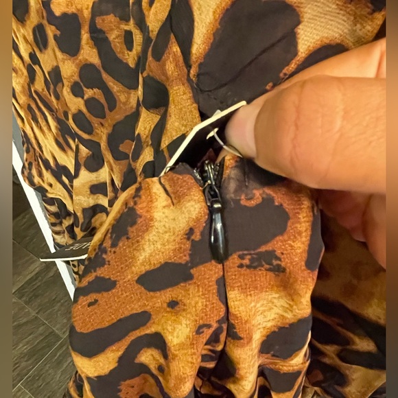 Ruffle Cape Leopard Playsuit - Picture 10 of 13